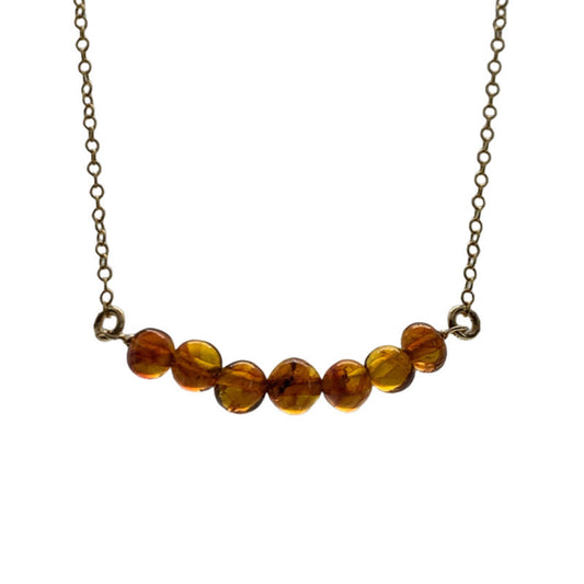 14kt Gold filled-Caramel Amber-18"