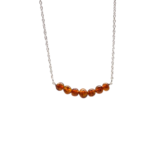 Sterling Silver-Caramel Amber-18"