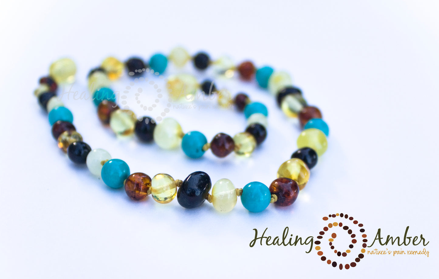Multi Amber & Turquoise Gemstone-5.5" clasp